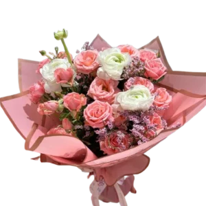 Gentle Pink and White
