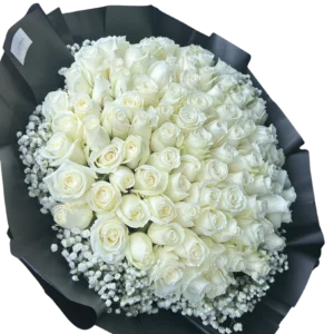 The Ultimate White Rose Bouquet