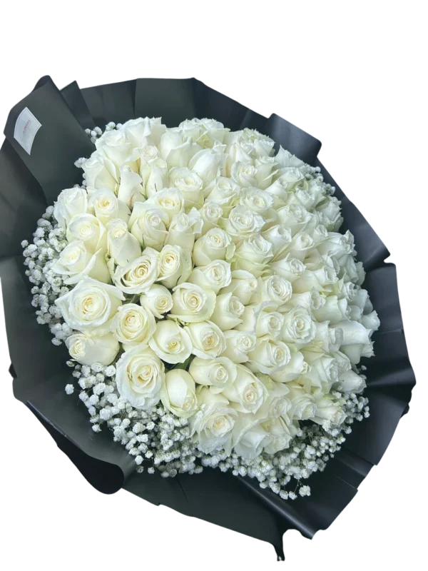 The Ultimate White Rose Bouquet